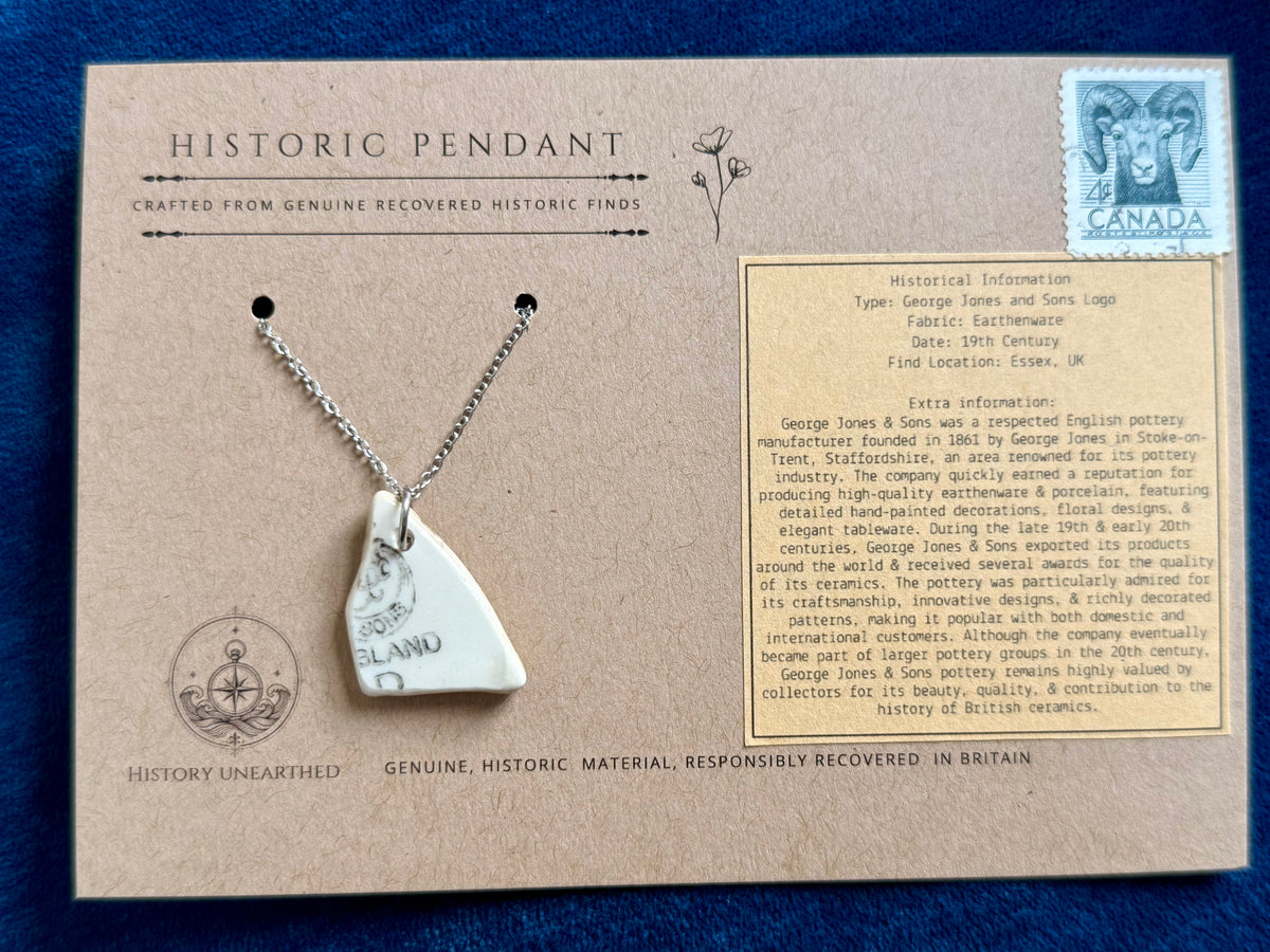 Mudlarked Logo Sherd Pendant