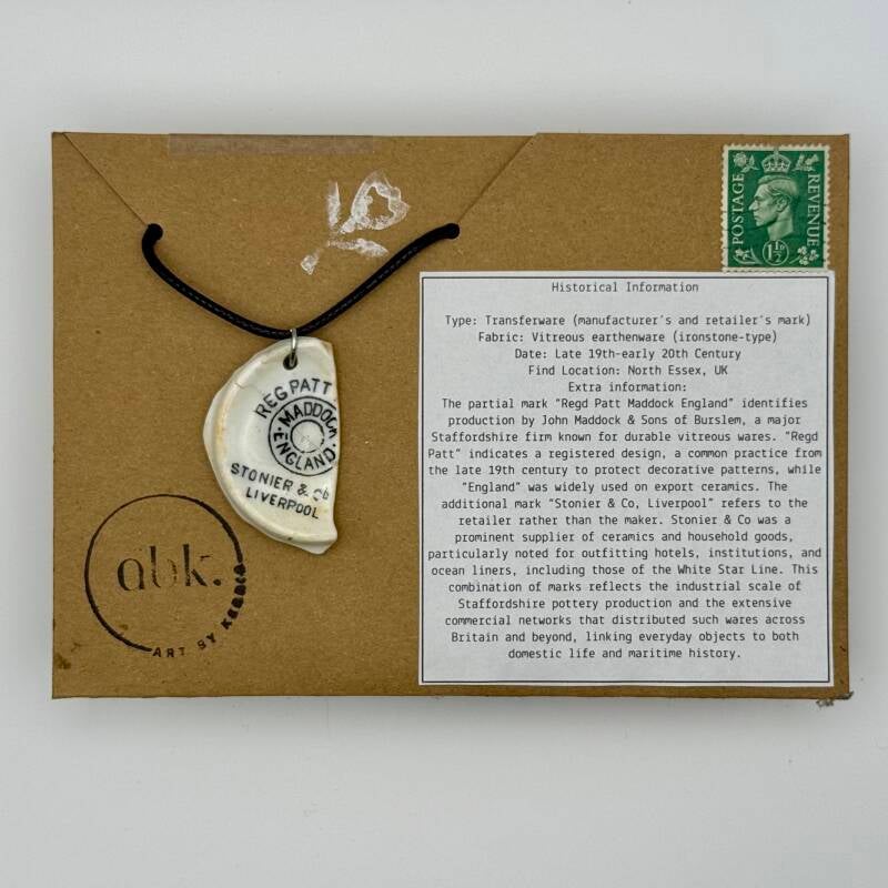 John Maddock Mudlarked Logo Pendant
