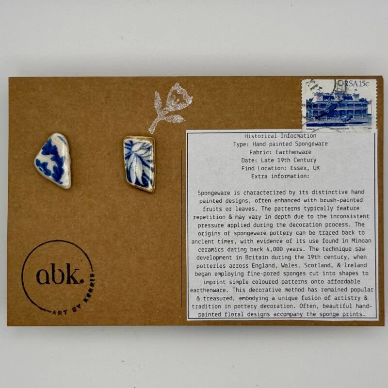 Just Adorable Mudlarked Ceramic Stud Earring