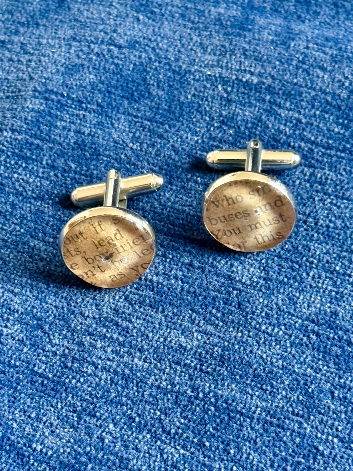 Fragments of 1939 Mudlarked Newspaper Cufflinks