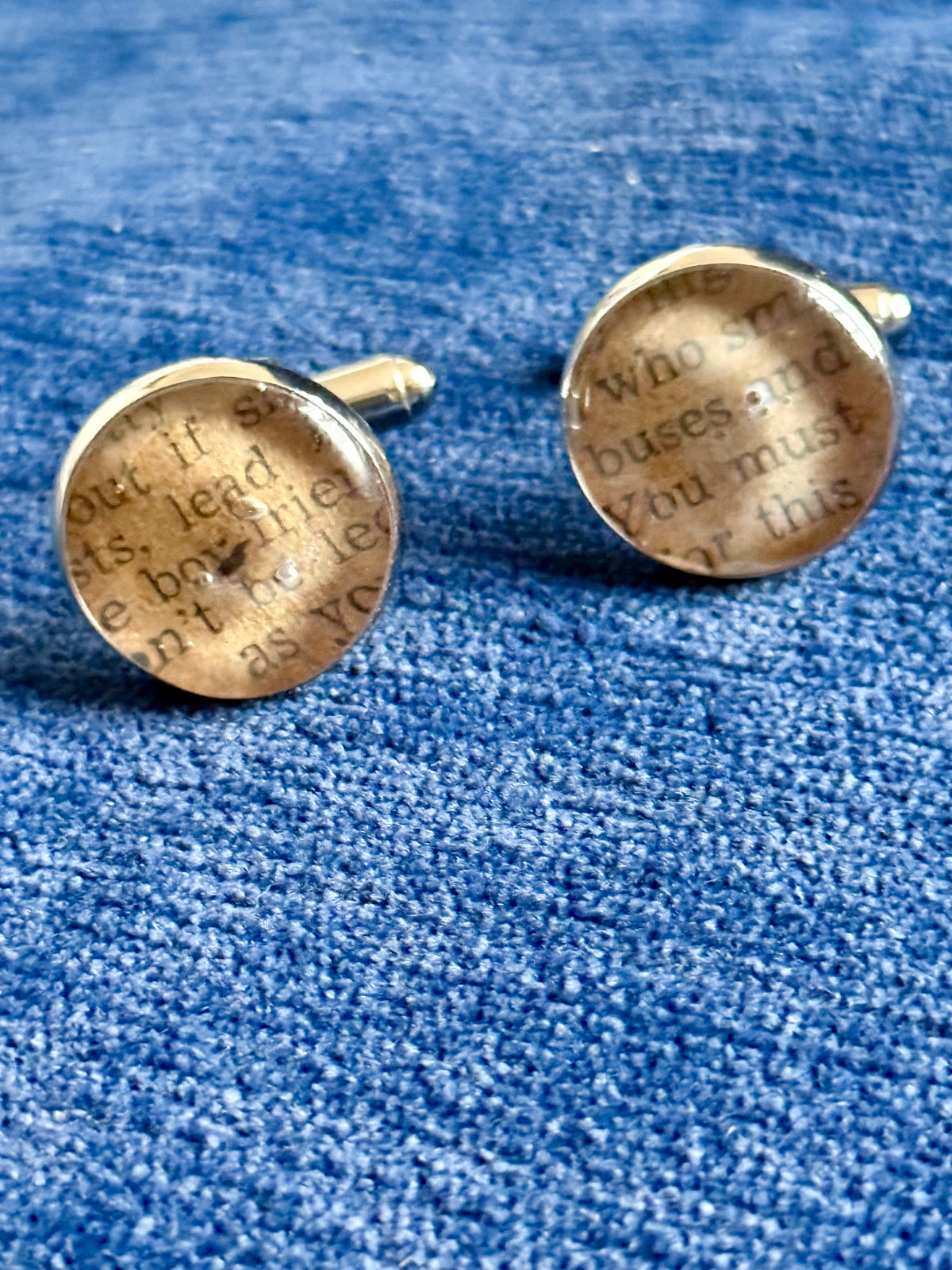 Fragments of 1939 Mudlarked Newspaper Cufflinks