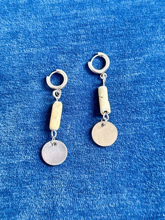 Little Mudlarked Clay Pipe Stem Earrings