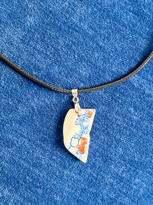Mudlarked Gaudy Welsh Derby Pattern Pendant