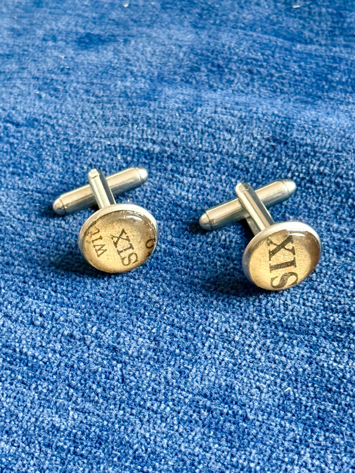 1939 Newspaper Fragments Cufflinks ‘SIX’