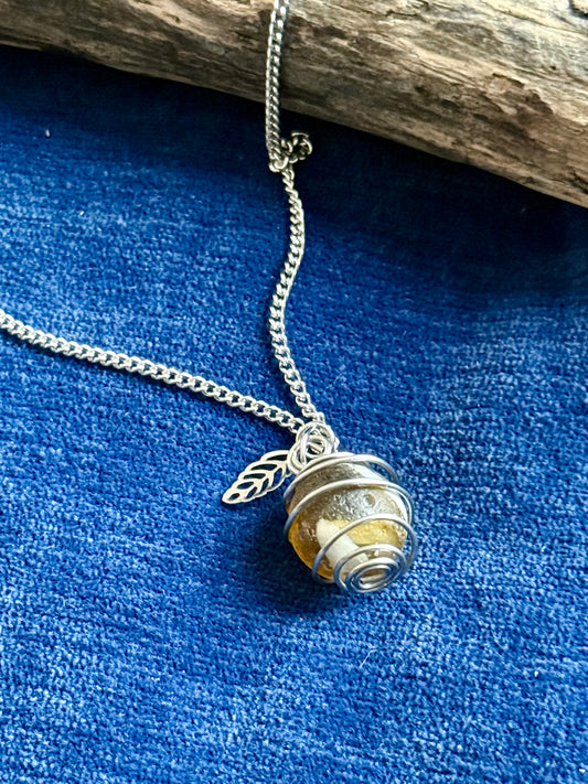 Soda Lime Swirl Mudlarked Marble Pendant