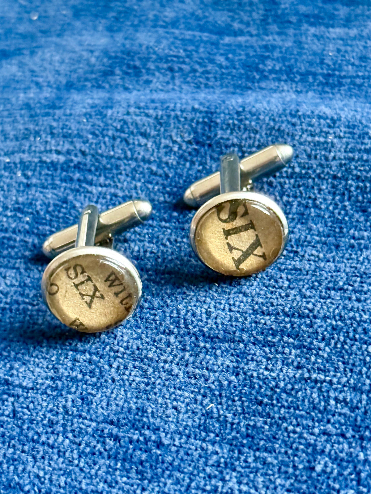 1939 Newspaper Fragments Cufflinks ‘SIX’