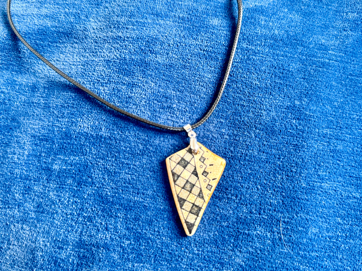 Mudlarked Harlequin Pattern Pendant