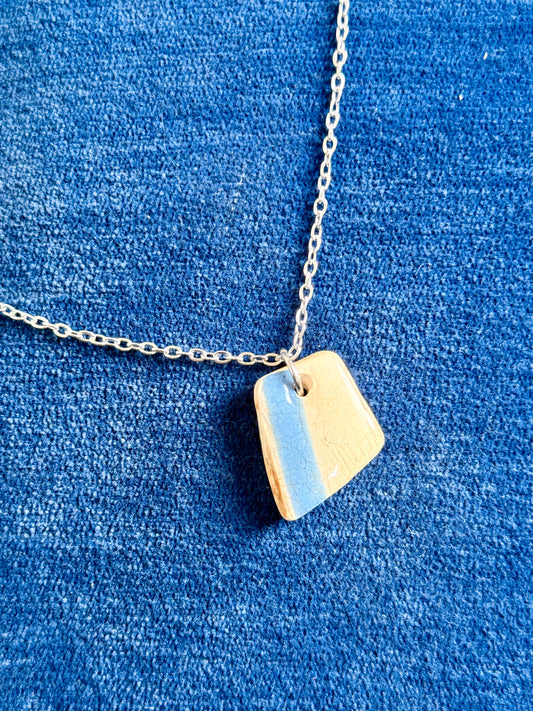 Mudlarked Cornishware Sherd Pendant