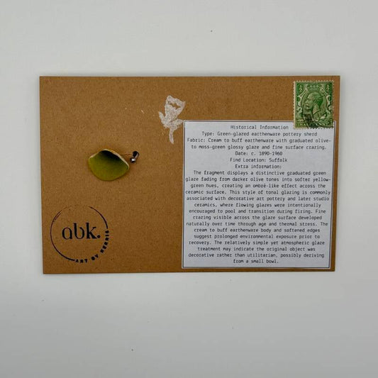 Shades of Green Mudlarked Sherd Ring