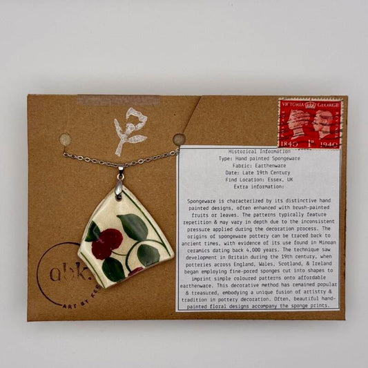 Berries and Leaves Mudlarked Pendant