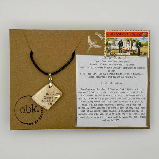G. L. Gent & Son Mudlarked Sherd Pendant