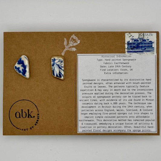 Just Adorable Mudlarked Ceramic Stud Earring