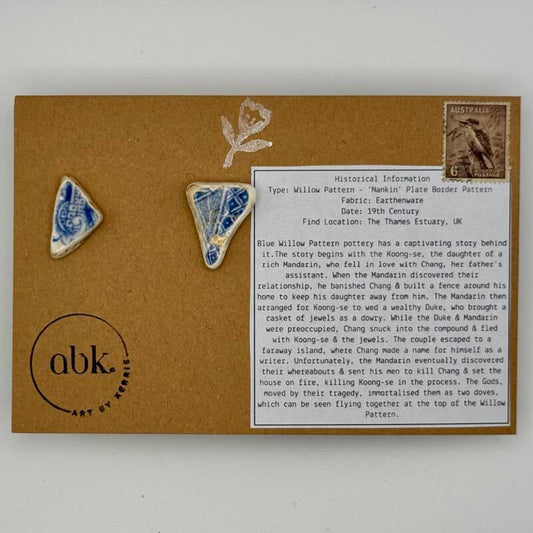 Mudlarked Light Willow Earrings